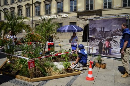 Künstliches Minenfeld in München