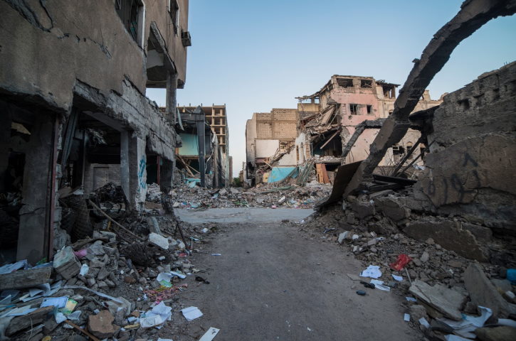 Zerstörung in der Stadt Aden im Jemen